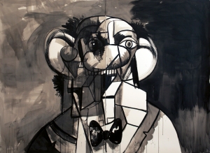George-Condo-Ahmed-the-Tailor-2013.-Ink-on-paper-60-x-82-inches.-Copyright-George-Condo-courtesy-of-Skarstedt